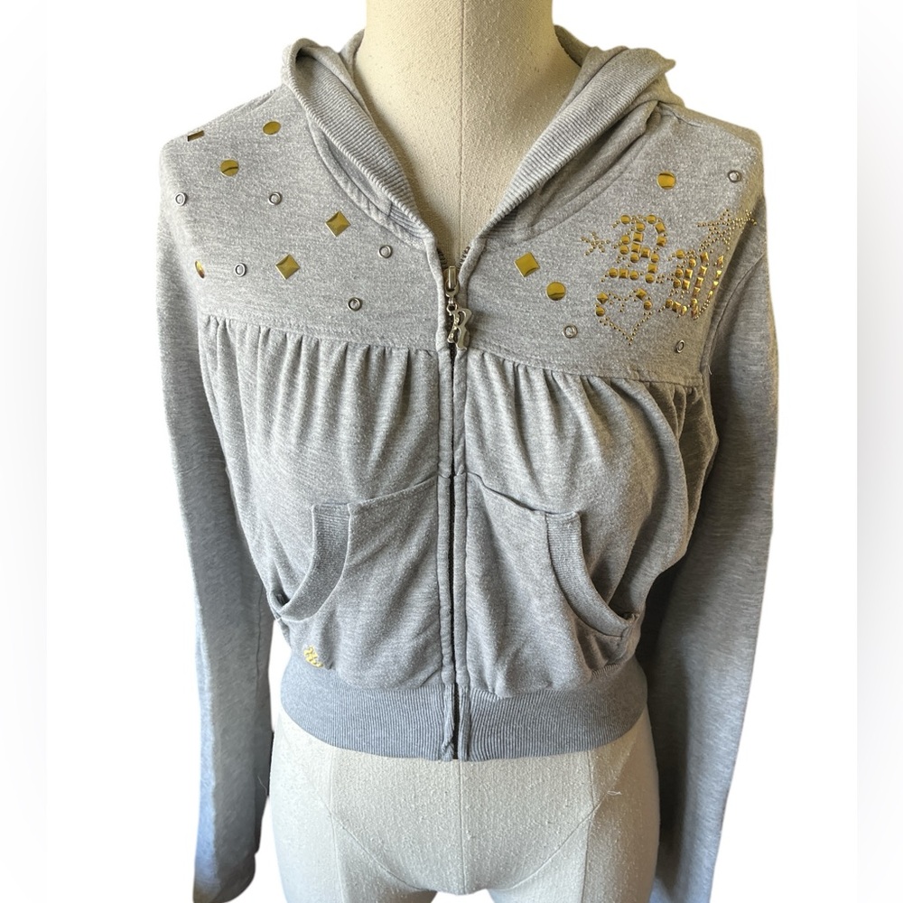 Rocawear Grey Zip Up with hood size Medium